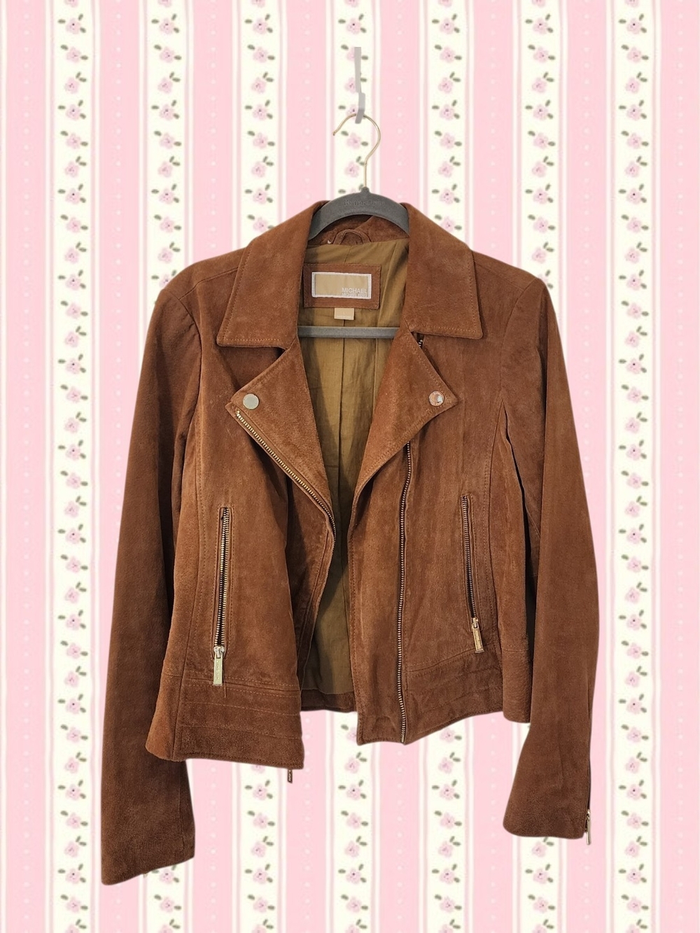 Michael Kors Suede Leather Moto Jacket